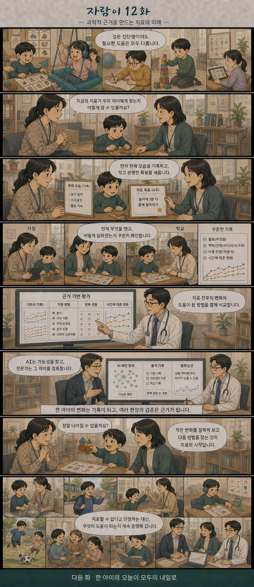 자람이 12화 과학적 근거로 만드는 치료의 미래. 장면 요약은 아래 글로 읽는 이야기에 있습니다.